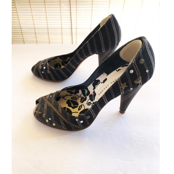 Marc By Marc Jacobs Zipper Peep Toe Heels - Picture 2 of 5